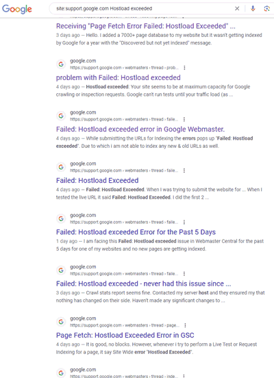 Google Explains The “Hostload Exceeded” Issue With Indexing